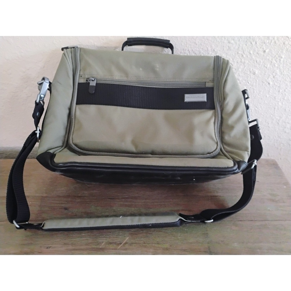 Briggs & Riley Bag Travelware Weekender Olive Green Canvas Duffel Carry-on
